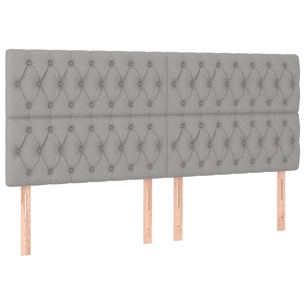 Boxspring met matras stof lichtgrijs 180x200 cm is nu te koop bij PeponiXL, paradijselijk wonen!