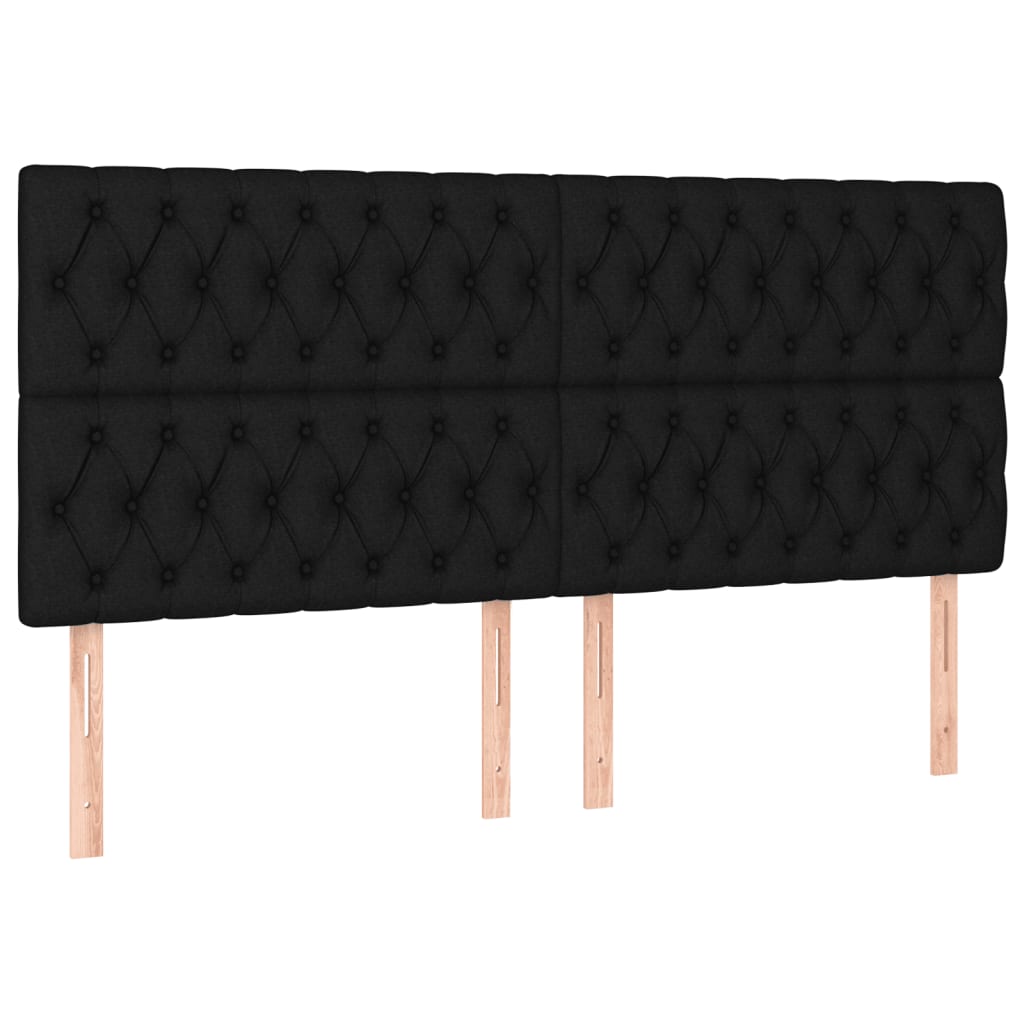 Boxspring met matras stof zwart 200x200 cm is nu te koop bij PeponiXL, paradijselijk wonen!