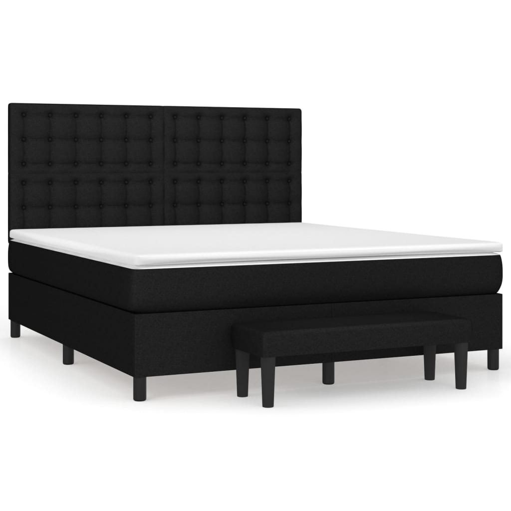 Boxspring met matras stof zwart 180x200 cm is nu te koop bij PeponiXL, paradijselijk wonen!