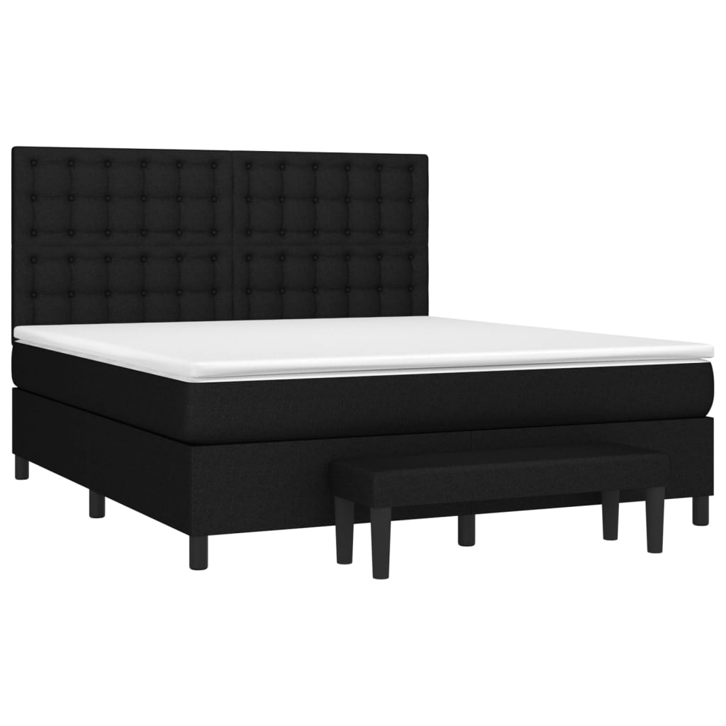 Boxspring met matras stof zwart 180x200 cm is nu te koop bij PeponiXL, paradijselijk wonen!