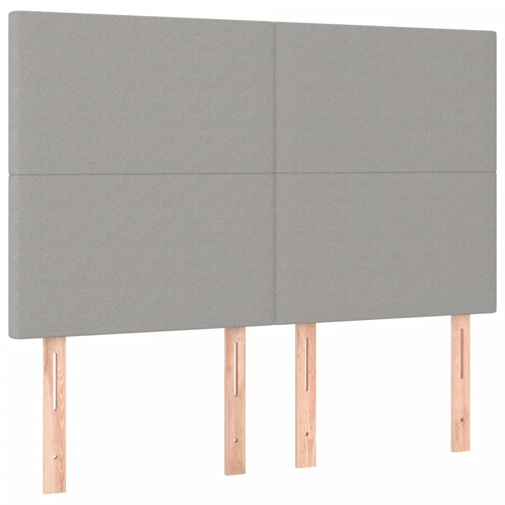 Boxspring met matras stof lichtgrijs 140x190 cm is nu te koop bij PeponiXL, paradijselijk wonen!