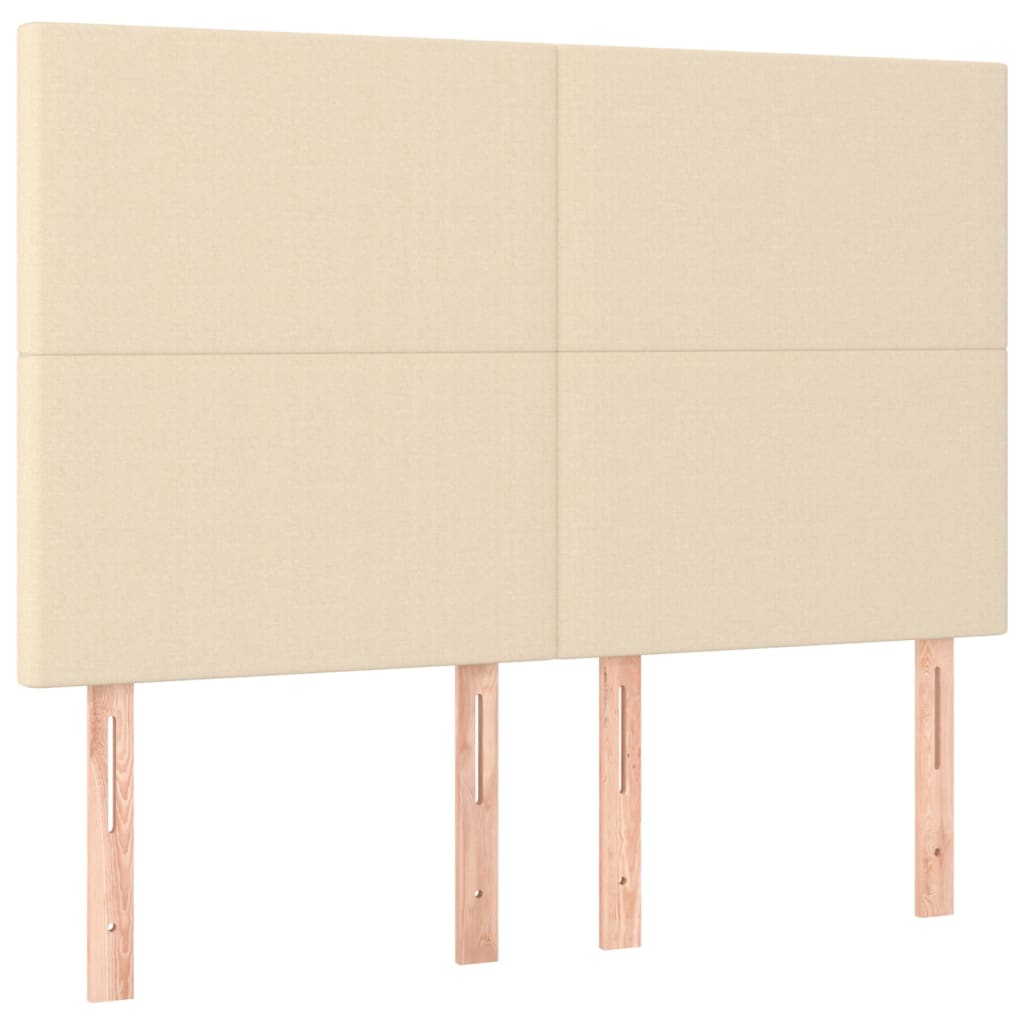 Boxspring met matras stof crèmekleurig 140x200 cm is nu te koop bij PeponiXL, paradijselijk wonen!
