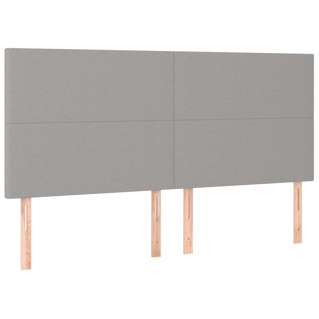 Boxspring met matras stof lichtgrijs 200x200 cm is nu te koop bij PeponiXL, paradijselijk wonen!