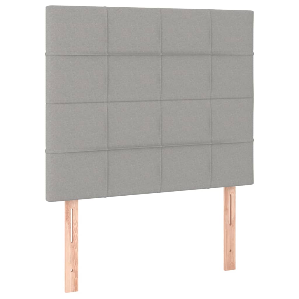 Boxspring met matras stof lichtgrijs 90x190 cm is nu te koop bij PeponiXL, paradijselijk wonen!