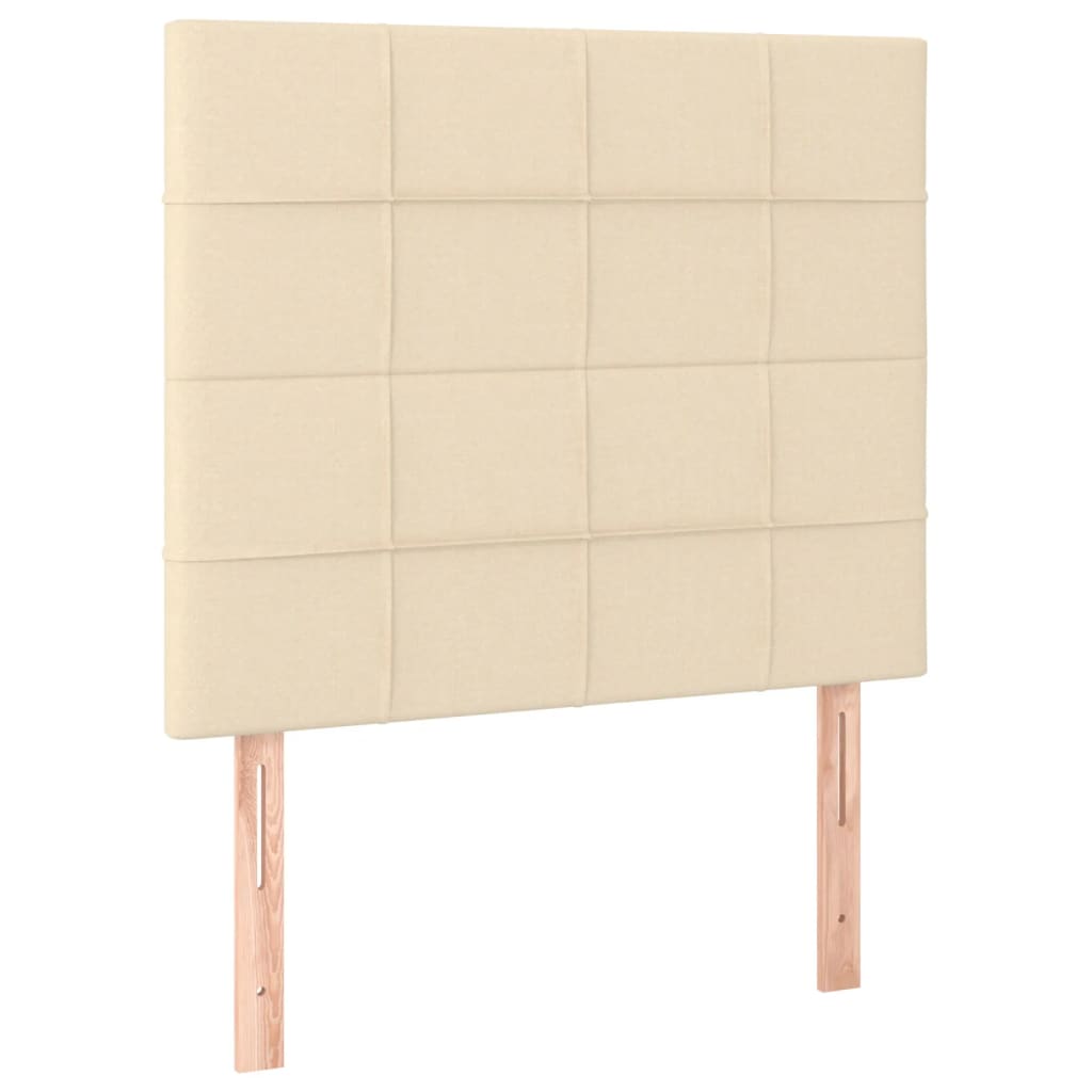 Boxspring met matras stof crèmekleurig 100x200 cm is nu te koop bij PeponiXL, paradijselijk wonen!