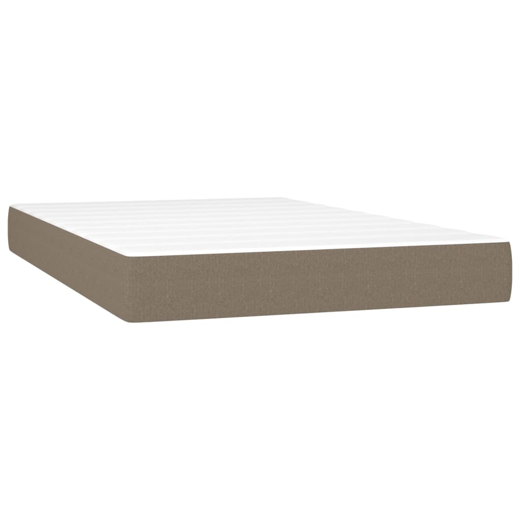 Boxspring met matras stof taupe 120x200 cm is nu te koop bij PeponiXL, paradijselijk wonen!