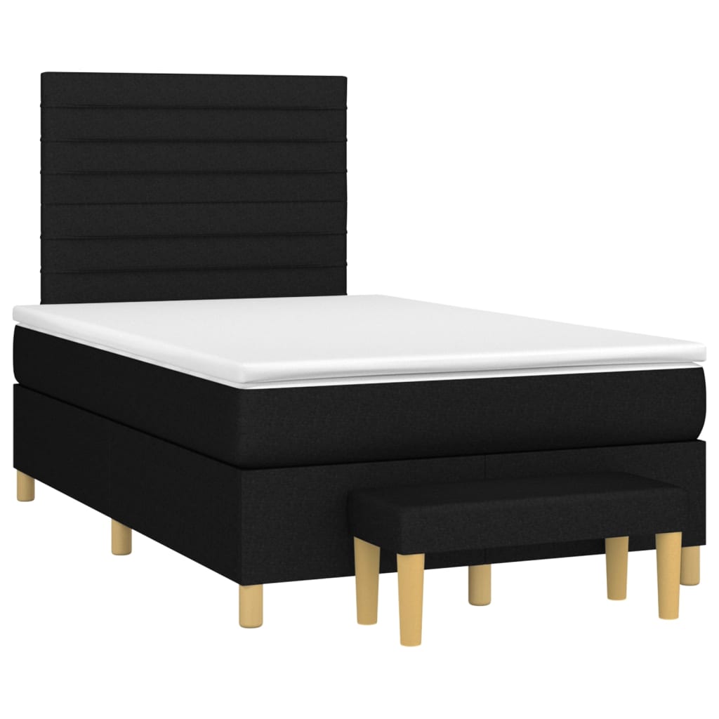 Boxspring met matras stof zwart 120x200 cm is nu te koop bij PeponiXL, paradijselijk wonen!