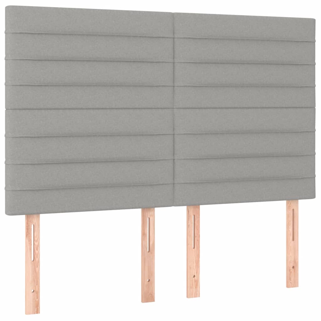 Boxspring met matras stof lichtgrijs 140x190 cm is nu te koop bij PeponiXL, paradijselijk wonen!