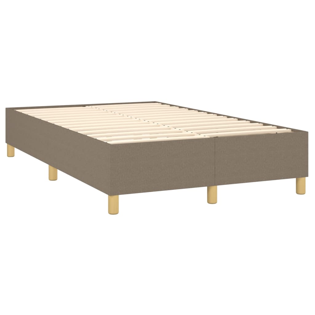 Boxspring met matras stof taupe 120x200 cm is nu te koop bij PeponiXL, paradijselijk wonen!