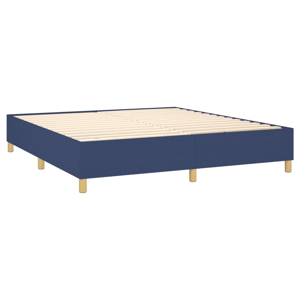 Boxspring met matras stof blauw 160x200 cm is nu te koop bij PeponiXL, paradijselijk wonen!
