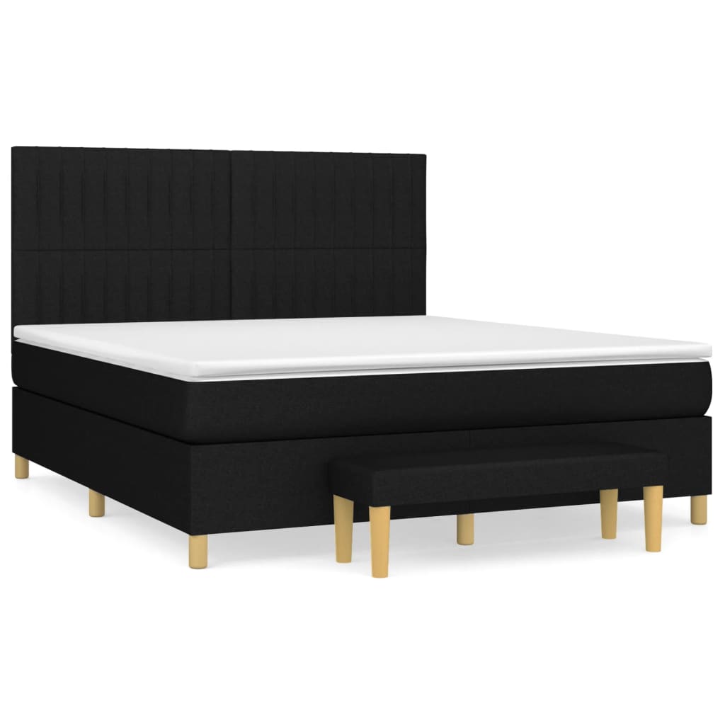 Boxspring met matras stof zwart 180x200 cm is nu te koop bij PeponiXL, paradijselijk wonen!