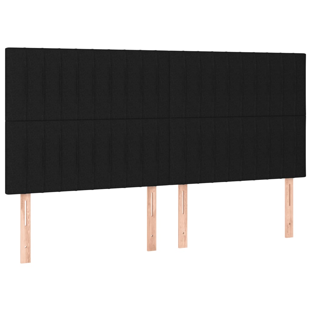 Boxspring met matras stof zwart 200x200 cm is nu te koop bij PeponiXL, paradijselijk wonen!