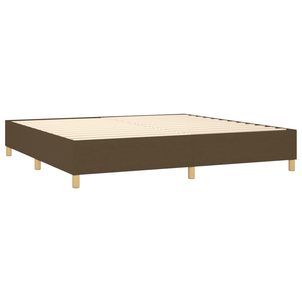 Boxspring met matras stof donkerbruin 200x200 cm is nu te koop bij PeponiXL, paradijselijk wonen!