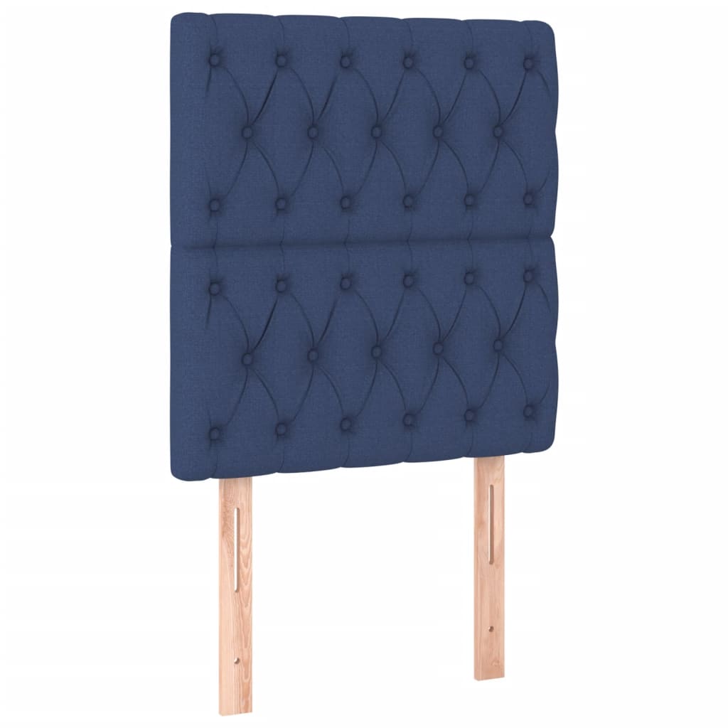 Boxspring met matras stof blauw 80x200 cm is nu te koop bij PeponiXL, paradijselijk wonen!