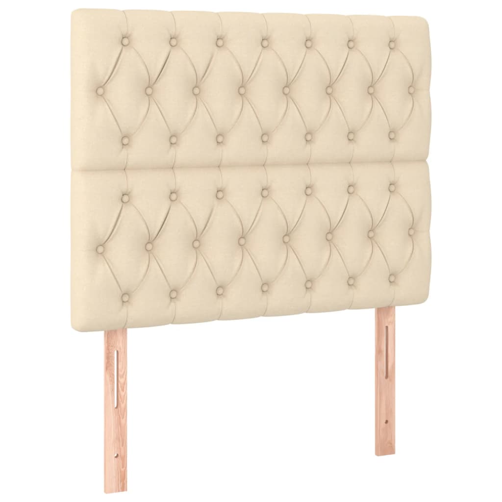 Boxspring met matras stof crèmekleurig 100x200 cm is nu te koop bij PeponiXL, paradijselijk wonen!