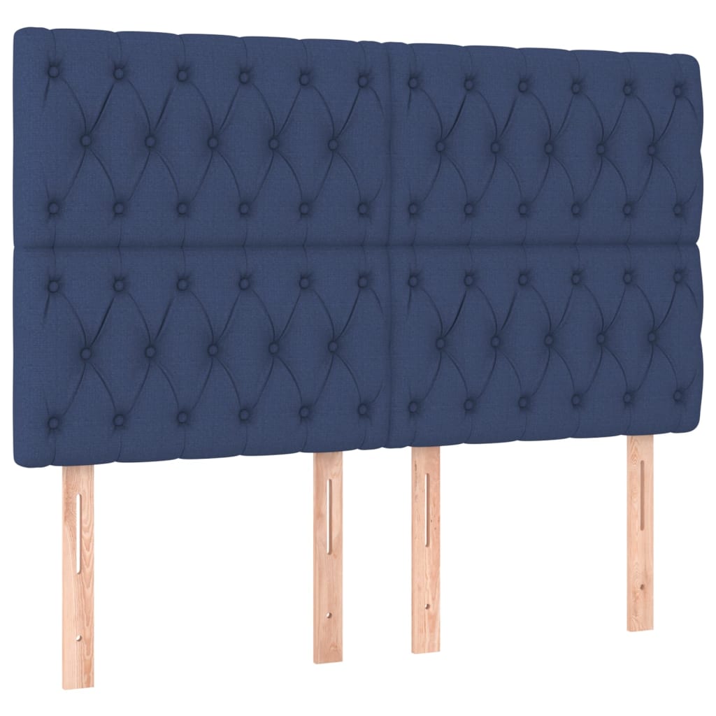 Boxspring met matras stof blauw 140x190 cm is nu te koop bij PeponiXL, paradijselijk wonen!