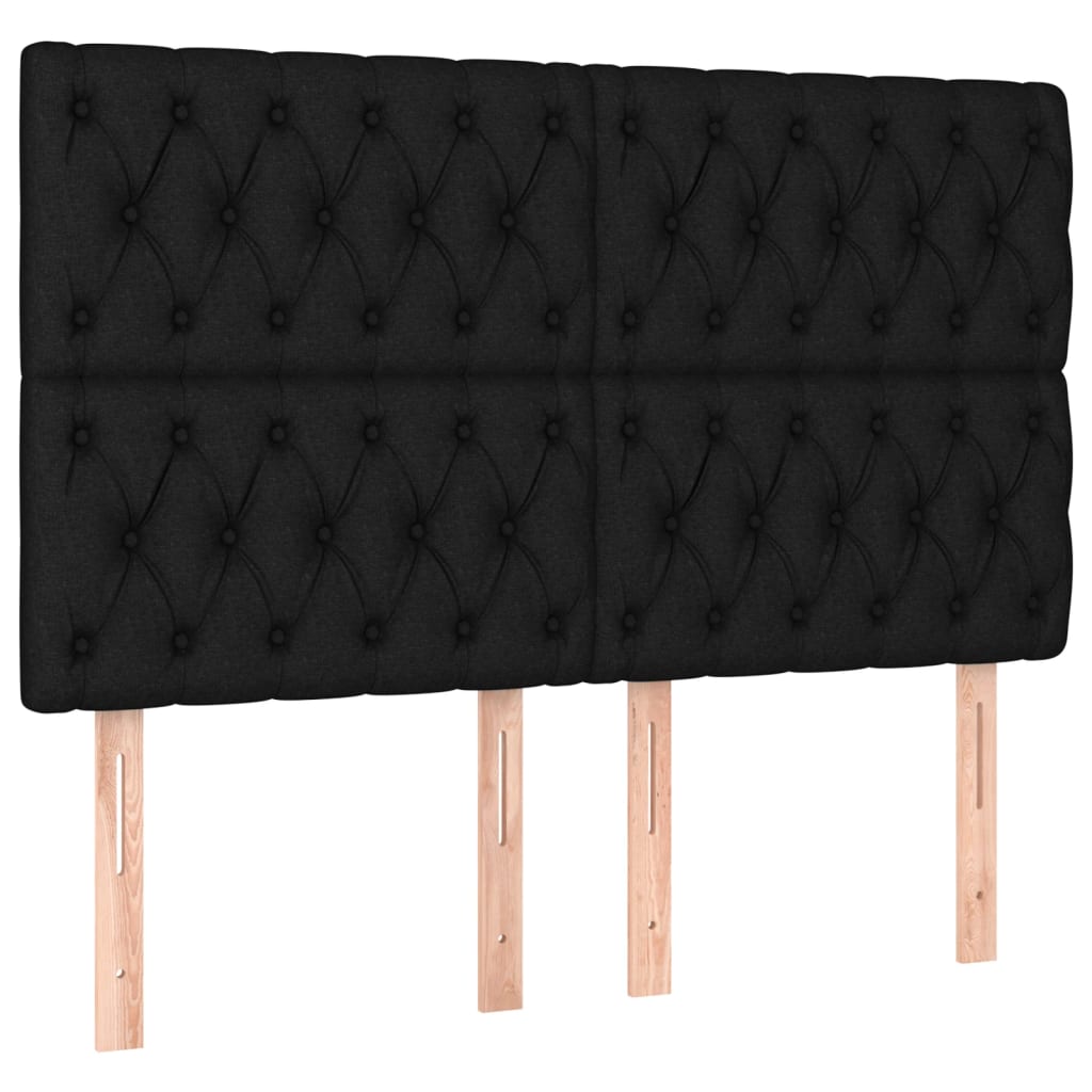 Boxspring met matras stof zwart 160x200 cm is nu te koop bij PeponiXL, paradijselijk wonen!