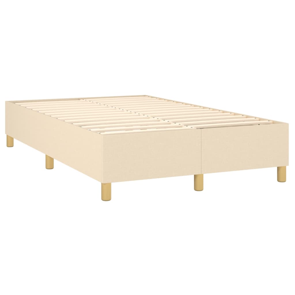 Boxspring met matras stof crèmekleurig 120x200 cm is nu te koop bij PeponiXL, paradijselijk wonen!