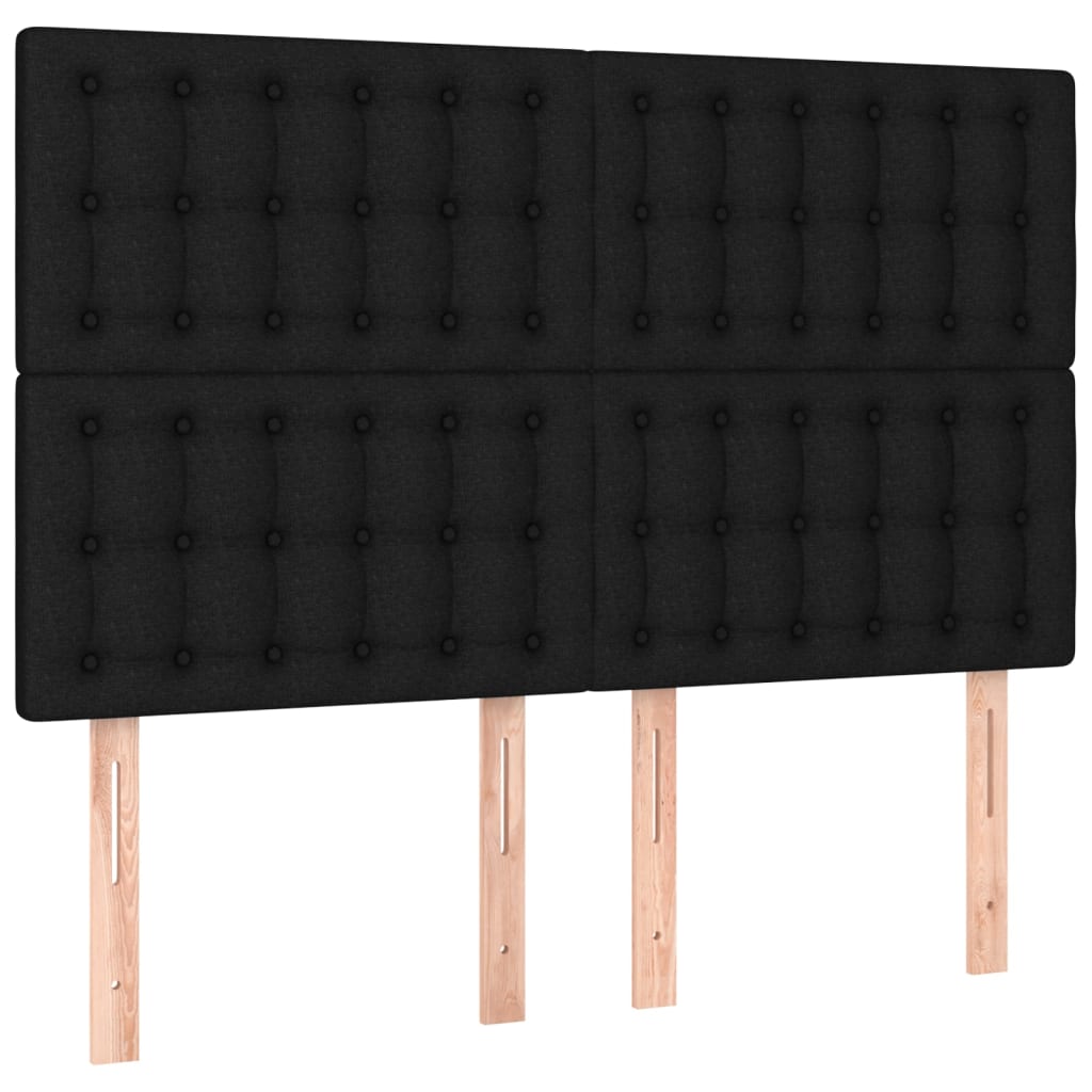 Boxspring met matras stof zwart 140x190 cm is nu te koop bij PeponiXL, paradijselijk wonen!