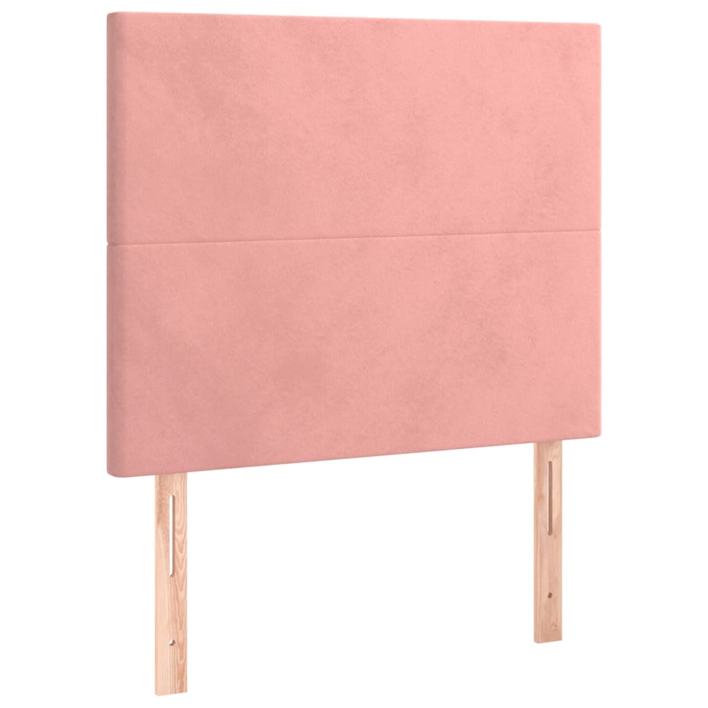 Boxspring met matras fluweel roze 80x200 cm is nu te koop bij PeponiXL, paradijselijk wonen!