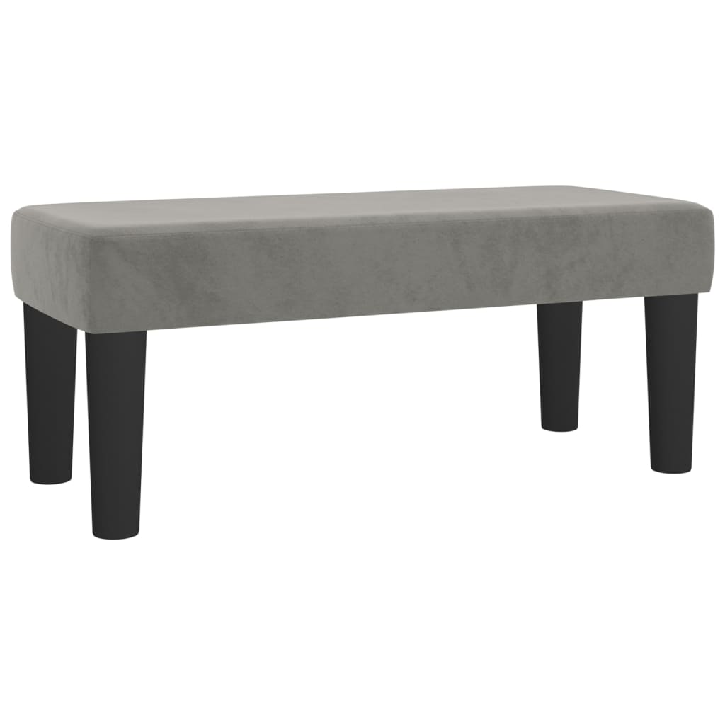 Boxspring met matras fluweel lichtgrijs 90x190 cm is nu te koop bij PeponiXL, paradijselijk wonen!