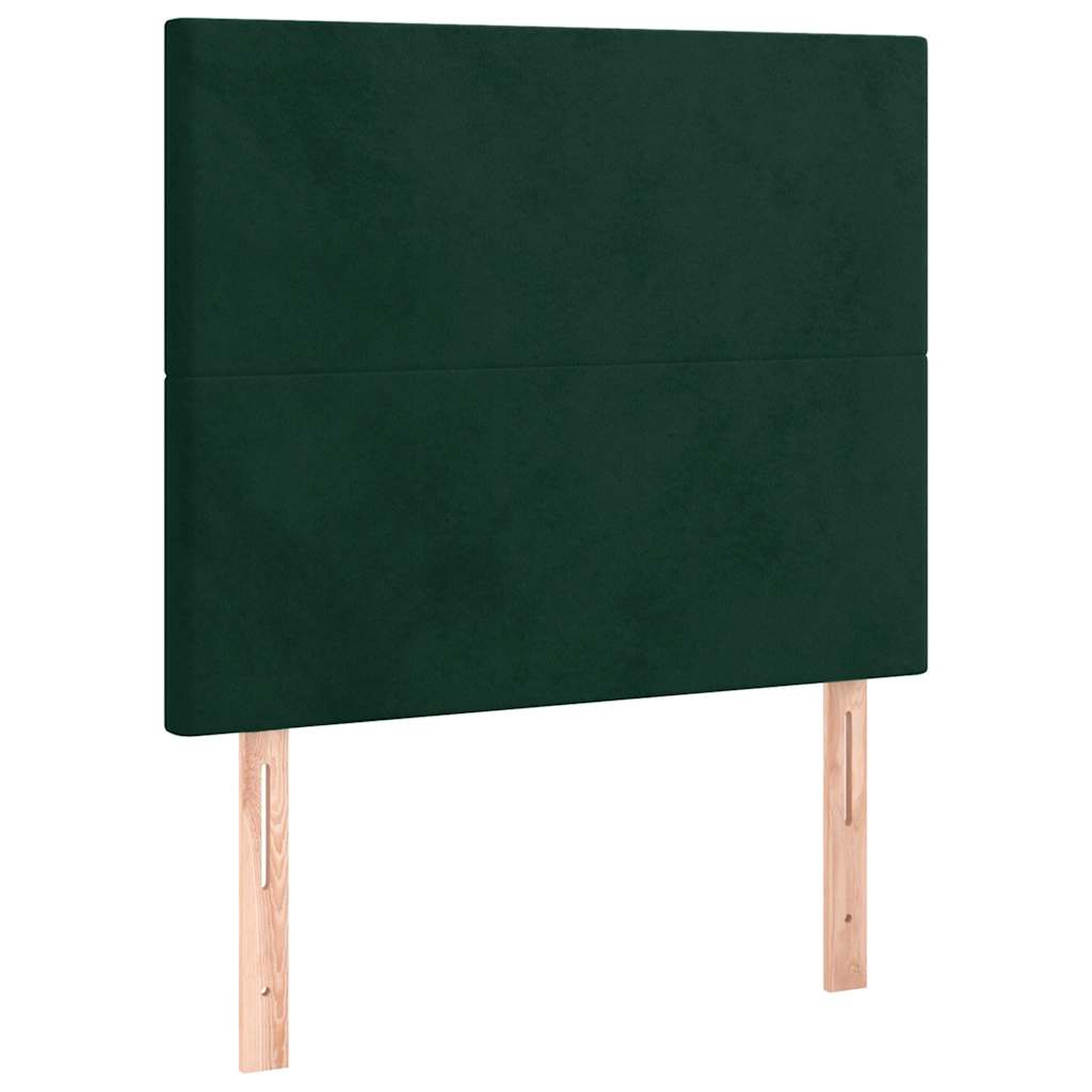 Boxspring met matras fluweel donkergroen 100x200 cm is nu te koop bij PeponiXL, paradijselijk wonen!