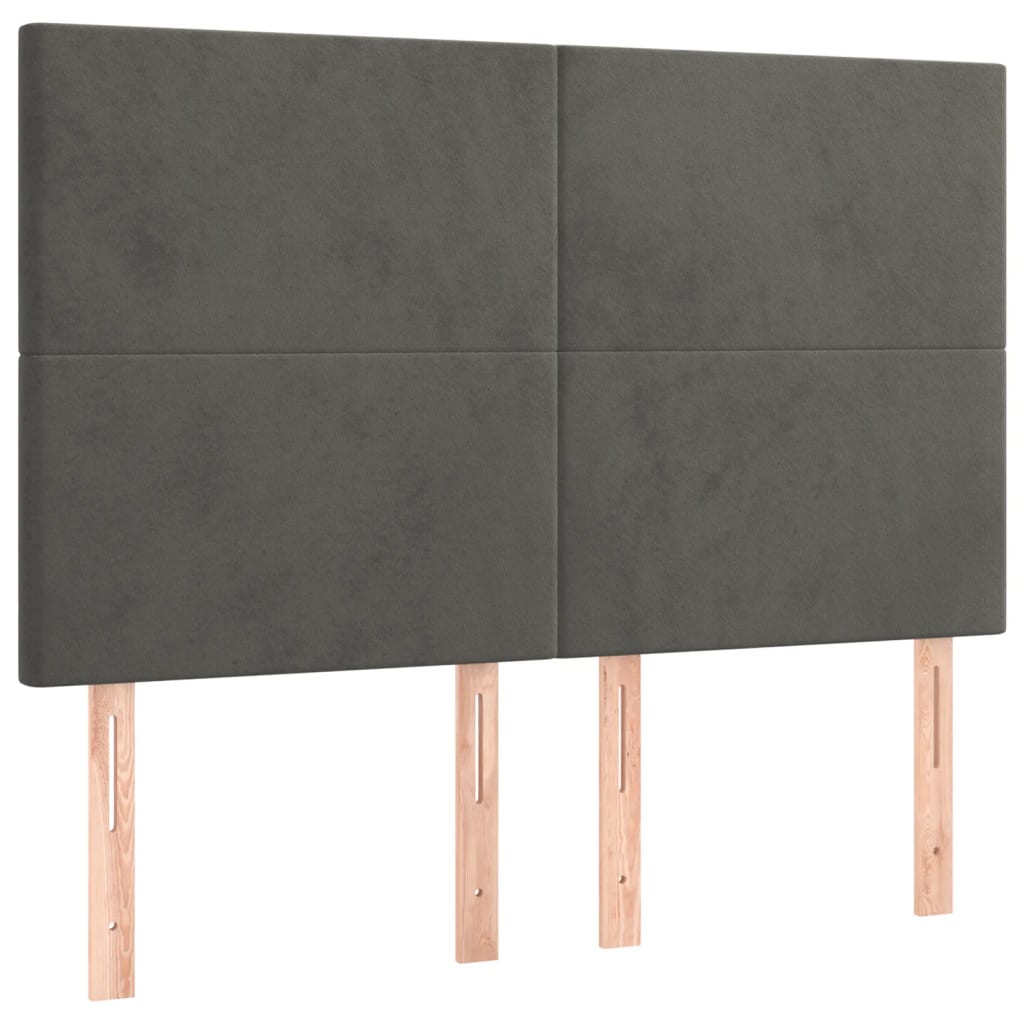 Boxspring met matras fluweel donkergrijs 140x200 cm is nu te koop bij PeponiXL, paradijselijk wonen!