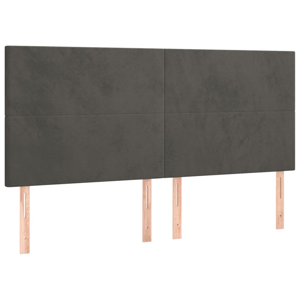 Boxspring met matras fluweel donkergrijs 180x200 cm is nu te koop bij PeponiXL, paradijselijk wonen!
