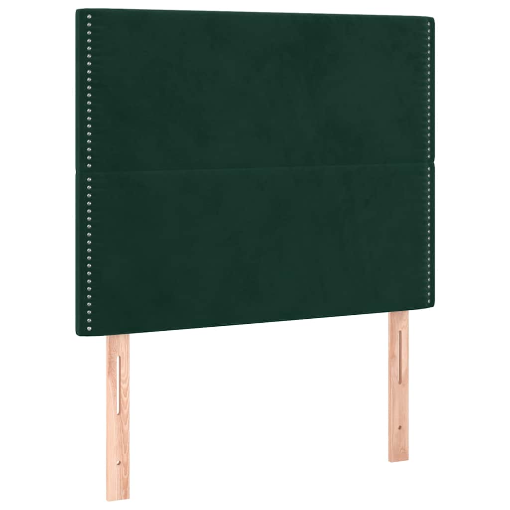 Boxspring met matras fluweel donkergroen 100x200 cm is nu te koop bij PeponiXL, paradijselijk wonen!