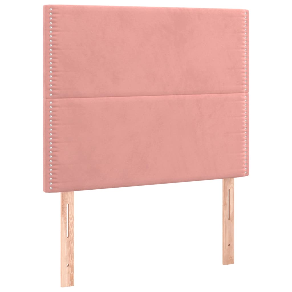 Boxspring met matras fluweel roze 100x200 cm is nu te koop bij PeponiXL, paradijselijk wonen!