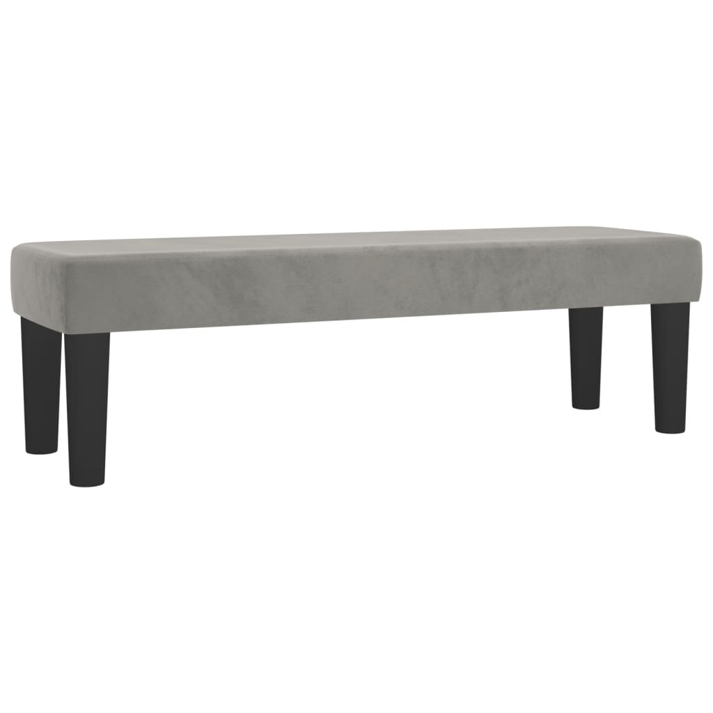 Boxspring met matras fluweel lichtgrijs 140x200 cm is nu te koop bij PeponiXL, paradijselijk wonen!