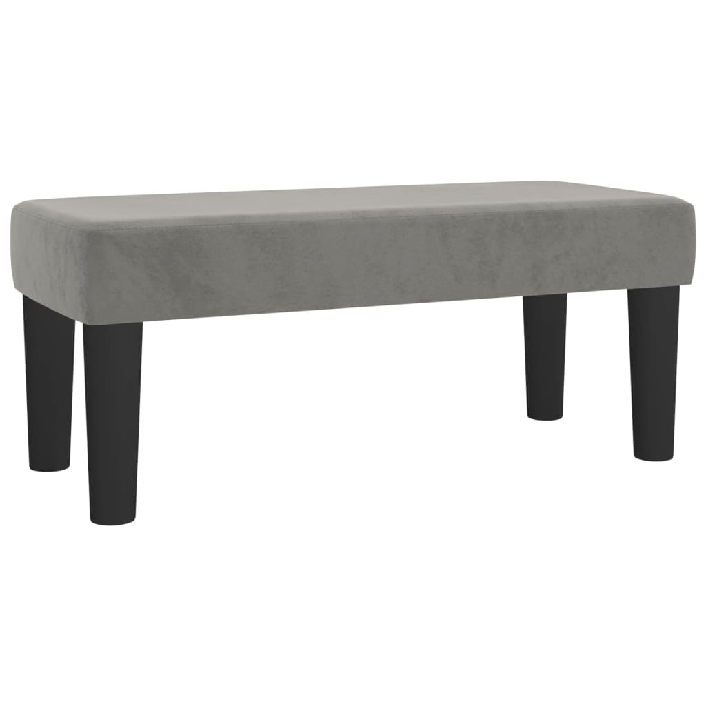 Boxspring met matras fluweel lichtgrijs 80x200 cm is nu te koop bij PeponiXL, paradijselijk wonen!