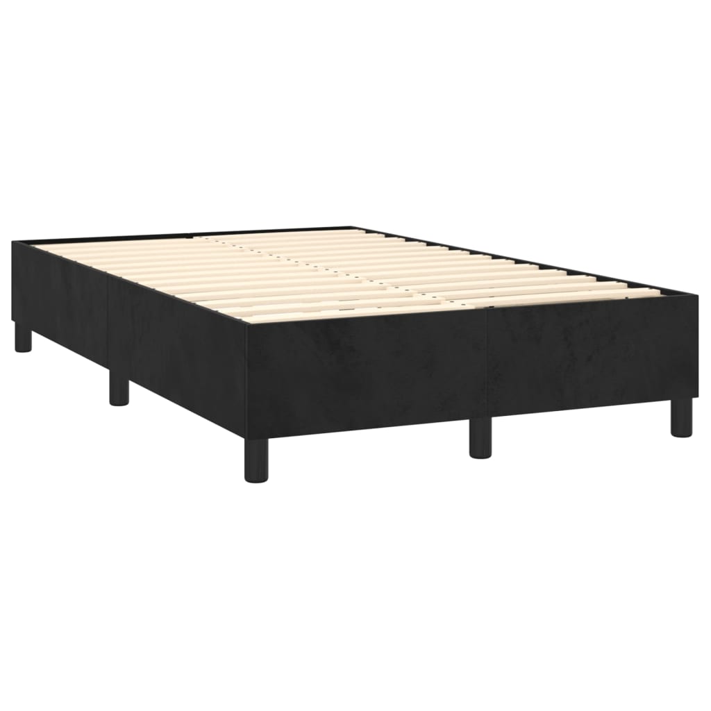 Boxspring met matras fluweel zwart 120x200 cm is nu te koop bij PeponiXL, paradijselijk wonen!