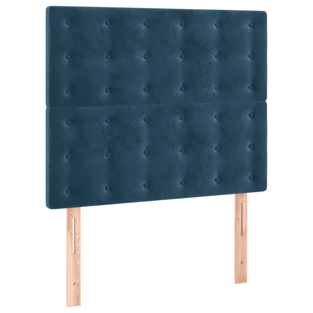 Boxspring met matras fluweel donkerblauw 120x200 cm is nu te koop bij PeponiXL, paradijselijk wonen!