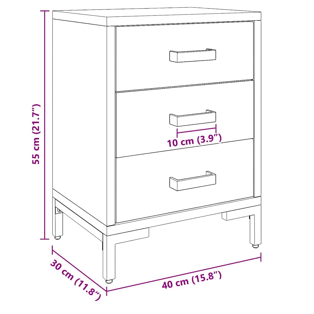 Nachtkastjes 2 st 40x30x55 cm massief grenenhout is nu te koop bij PeponiXL, paradijselijk wonen!
