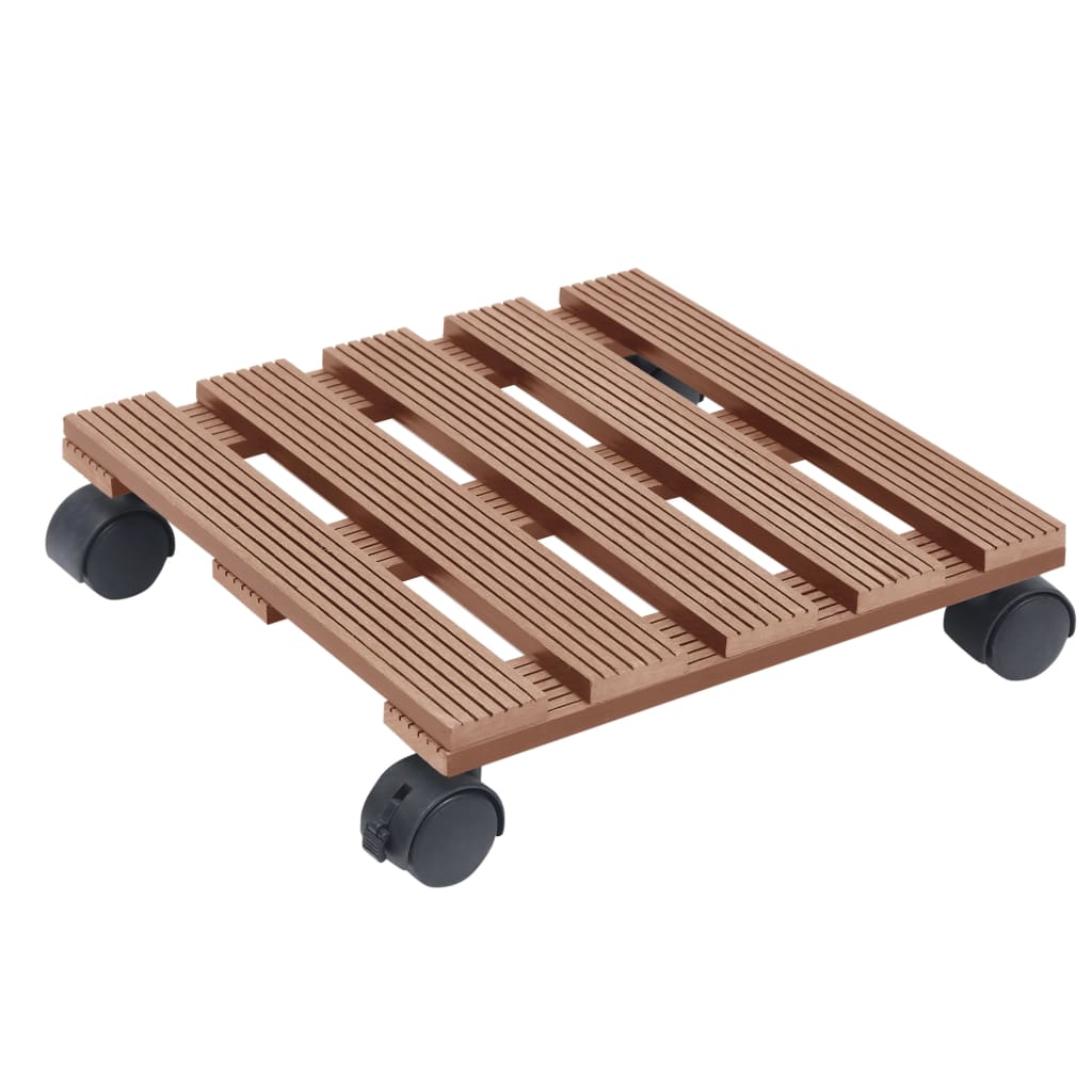 Plantentrolleys 4 st 30x30x7,5 cm HKC bruin is nu te koop bij PeponiXL, paradijselijk wonen!