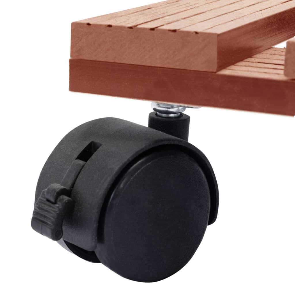 Plantentrolleys 4 st 30x30x7,5 cm HKC bruin is nu te koop bij PeponiXL, paradijselijk wonen!