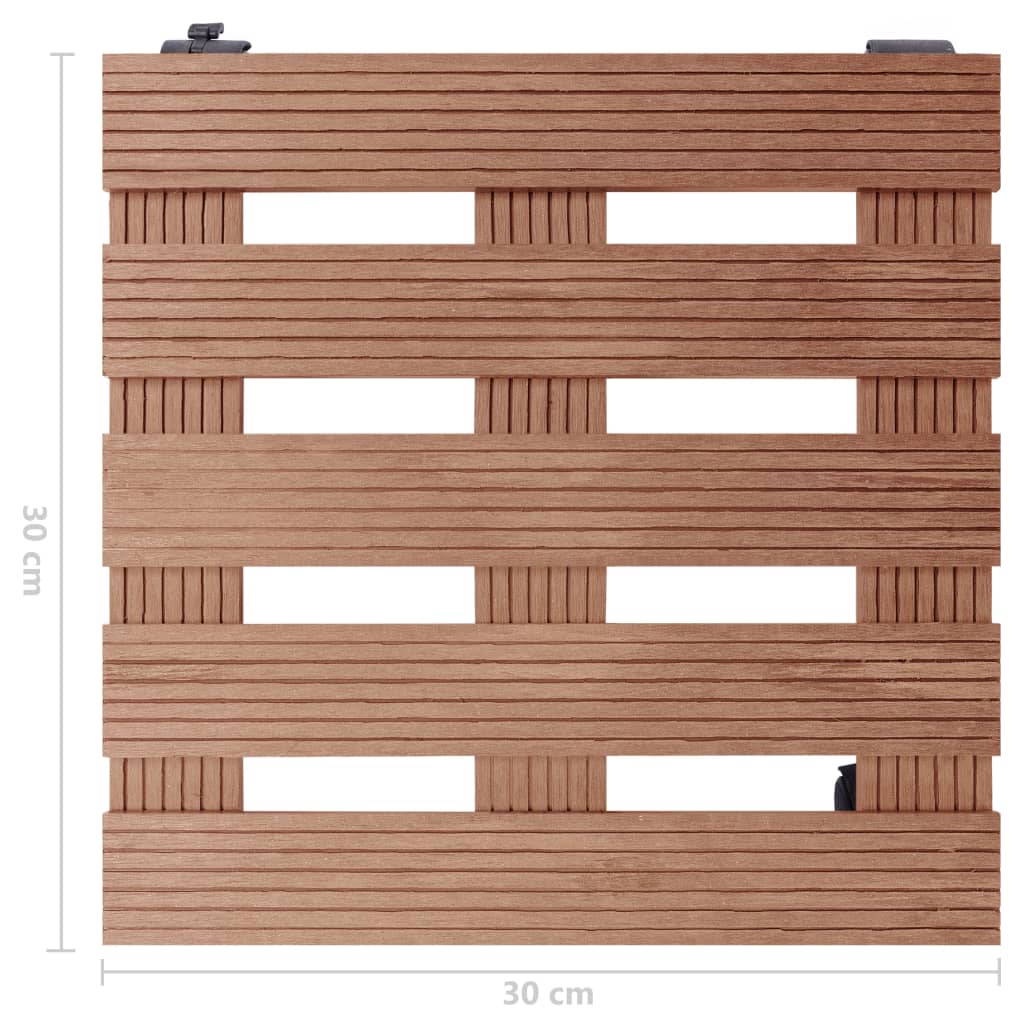 Plantentrolleys 4 st 30x30x7,5 cm HKC bruin is nu te koop bij PeponiXL, paradijselijk wonen!