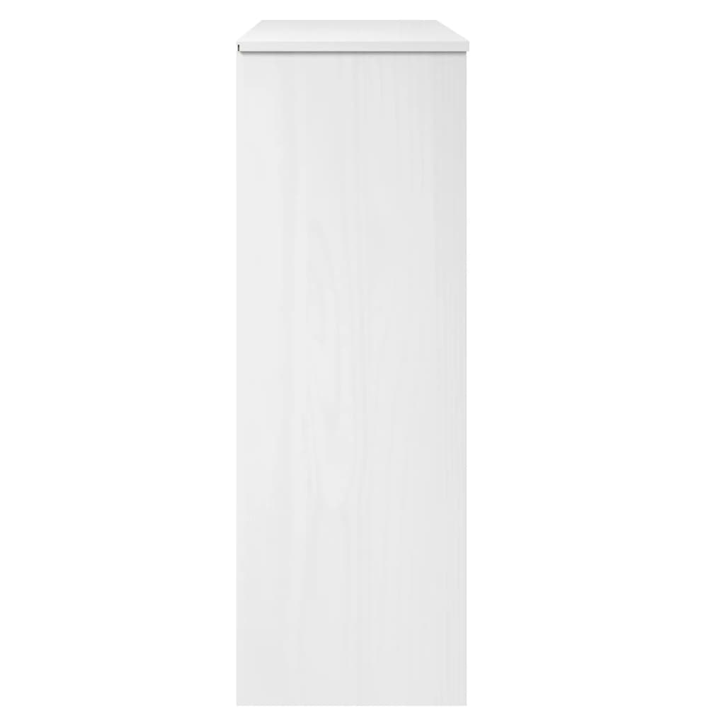 Opzetkast MOLDE 90x35x100 cm massief grenenhout wit is nu te koop bij PeponiXL, paradijselijk wonen!