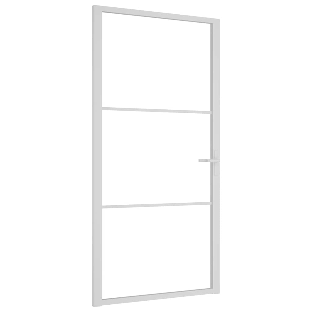Binnendeur 102,5x201,5 cm ESG-glas en aluminium wit is nu te koop bij PeponiXL, paradijselijk wonen!