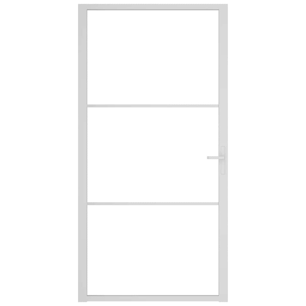 Binnendeur 102,5x201,5 cm ESG-glas en aluminium wit is nu te koop bij PeponiXL, paradijselijk wonen!
