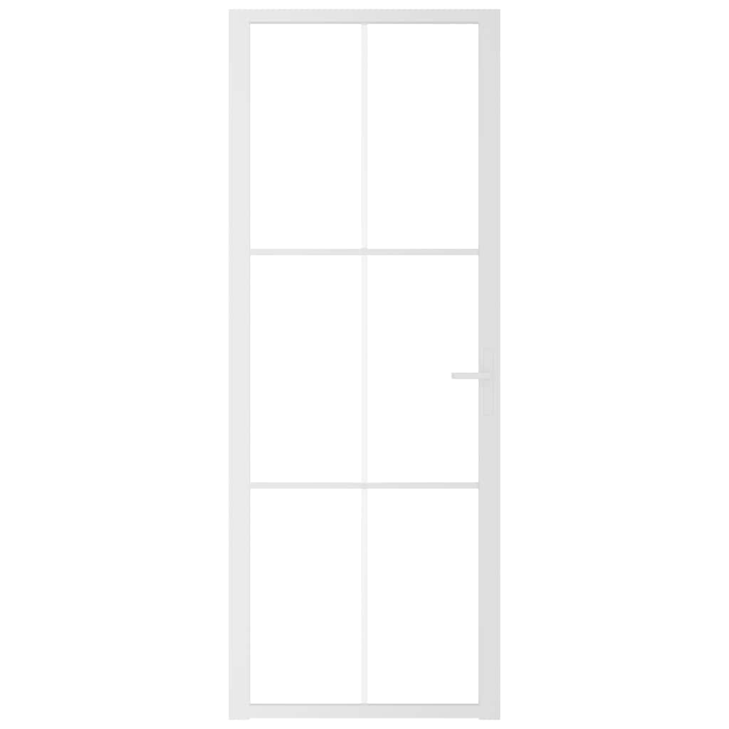 Binnendeur 76x201,5 cm ESG-glas en aluminium wit is nu te koop bij PeponiXL, paradijselijk wonen!