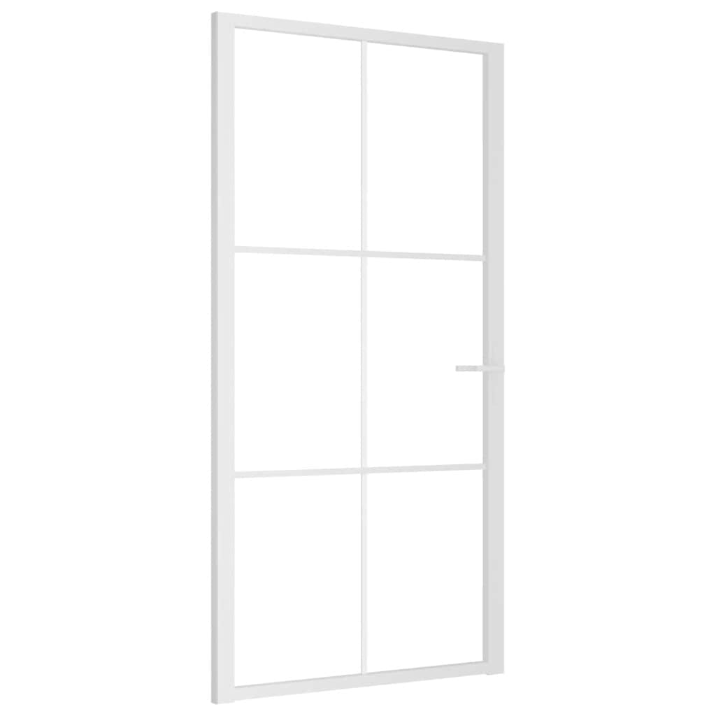 Binnendeur 102,5x201,5 cm ESG-glas en aluminium wit is nu te koop bij PeponiXL, paradijselijk wonen!
