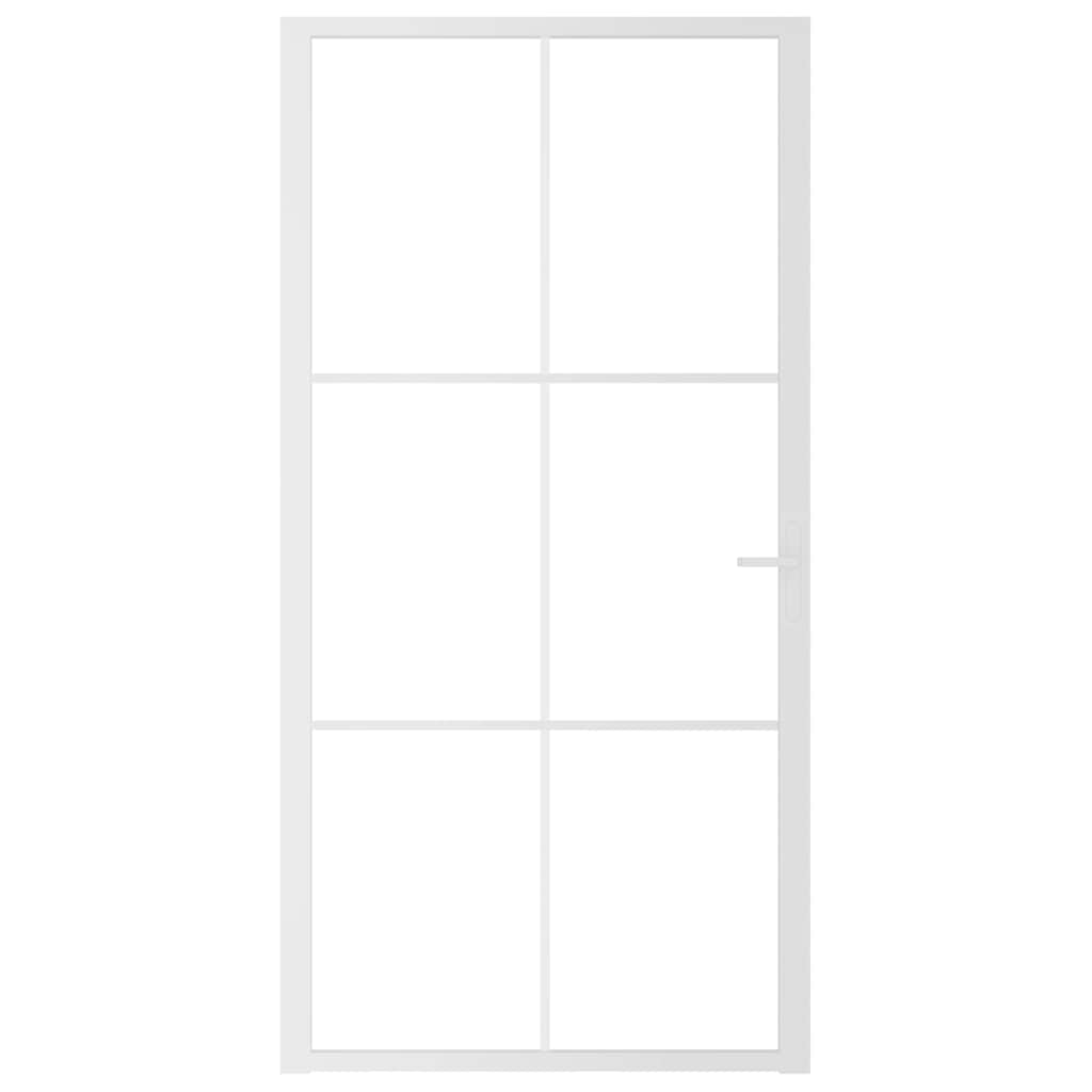 Binnendeur 102,5x201,5 cm ESG-glas en aluminium wit is nu te koop bij PeponiXL, paradijselijk wonen!
