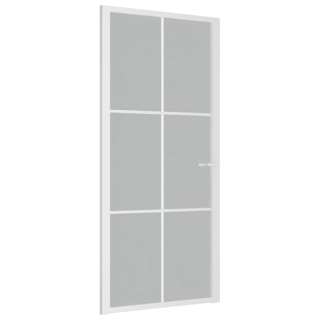 Binnendeur 93x201,5 cm matglas en aluminium wit is nu te koop bij PeponiXL, paradijselijk wonen!
