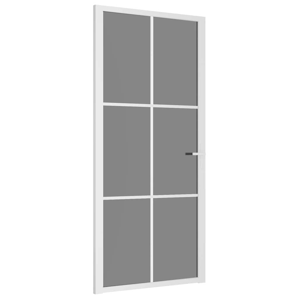 Binnendeur 93x201,5 cm ESG-glas en aluminium wit is nu te koop bij PeponiXL, paradijselijk wonen!