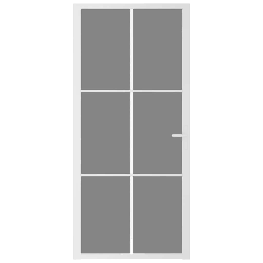 Binnendeur 93x201,5 cm ESG-glas en aluminium wit is nu te koop bij PeponiXL, paradijselijk wonen!