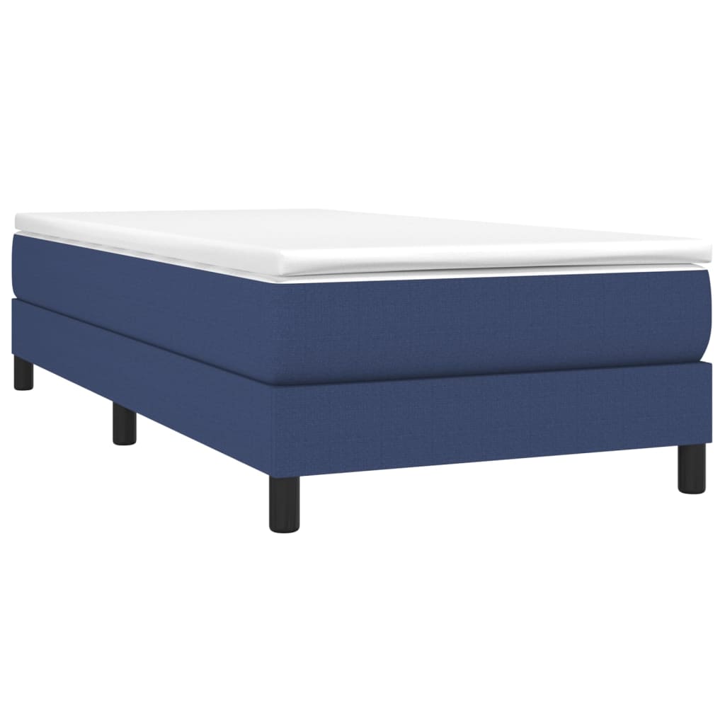 Boxspring met matras stof blauw 90x200 cm is nu te koop bij PeponiXL, paradijselijk wonen!