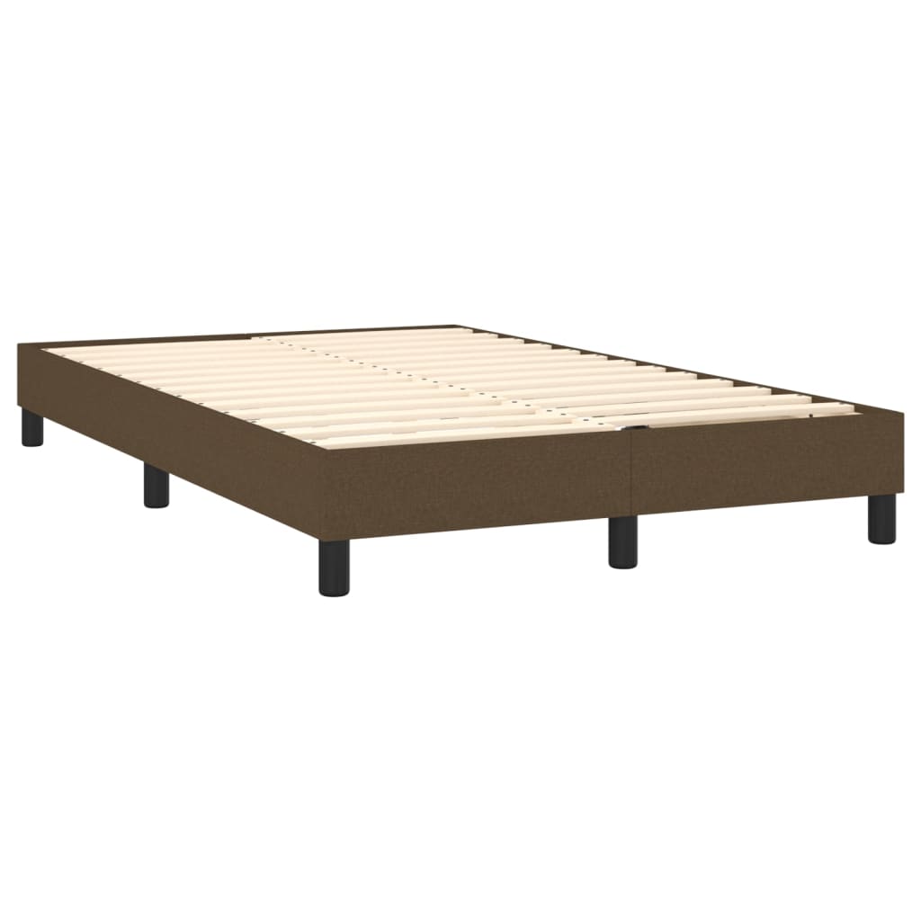Boxspring met matras stof donkerbruin 120x200 cm is nu te koop bij PeponiXL, paradijselijk wonen!