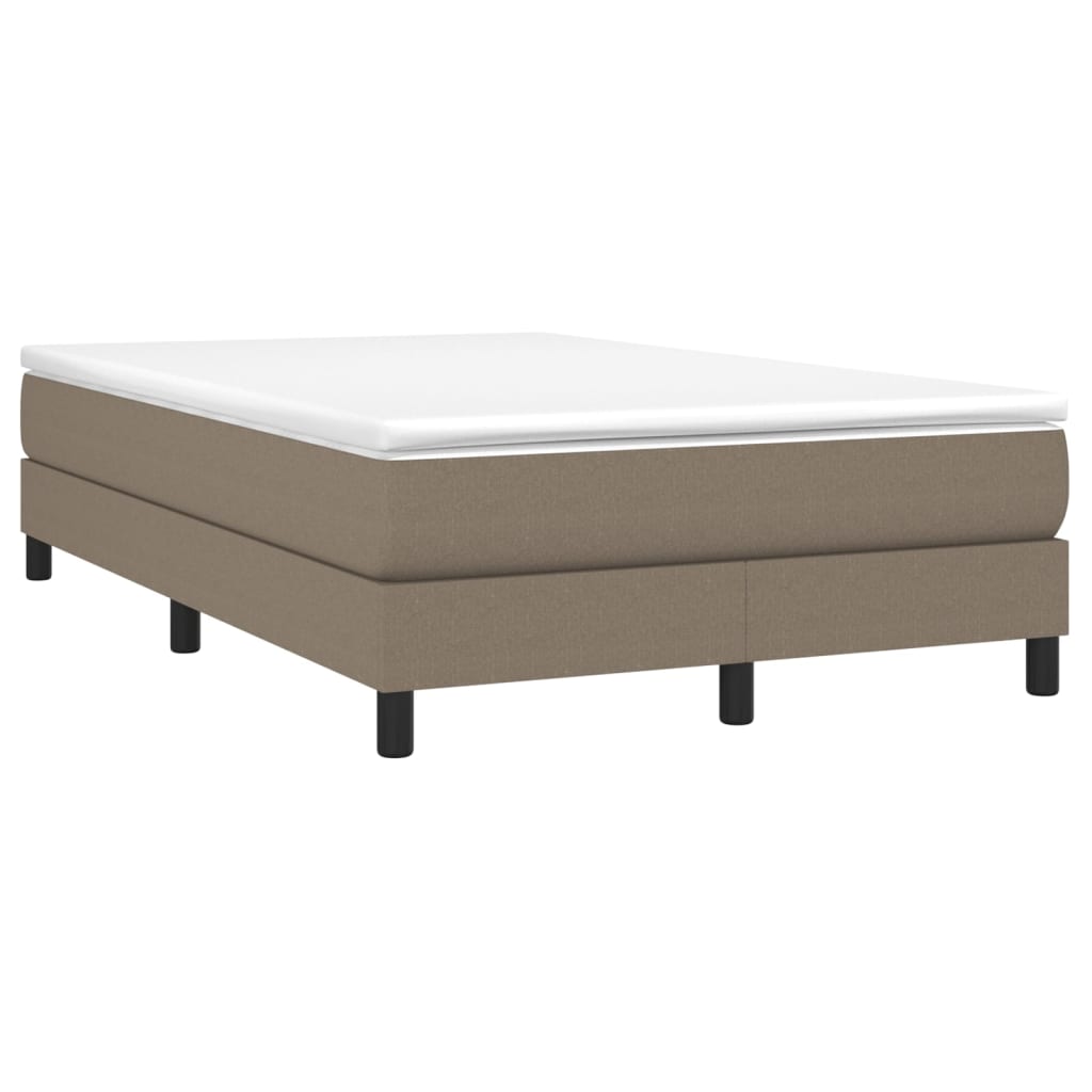 Boxspring met matras stof taupe 120x200 cm is nu te koop bij PeponiXL, paradijselijk wonen!